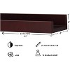 Kiera Grace (Set of 2) 44" Kaylen Floating Shelves Espresso: Traditional Style, MDF, No Assembly, Metal Hardware - 4 of 4