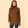INSPIRE CHIC Women's Christmas Peter Pan Collar Double Breasted Long Trench Winter Pea Coat - 2 of 4