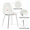 Dining Chairs Set of 4,Armless Crystal Chair with Metal Legs, Nordic Creative Makeup Stool Chair Set - 2 of 4