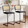 FURNIinspire Dining Chair, Height Bar Stools Set of 2, Armless Bar Chairs for Kitchen Island, Black, 18.9"*17.7"*39.4" - 3 of 4