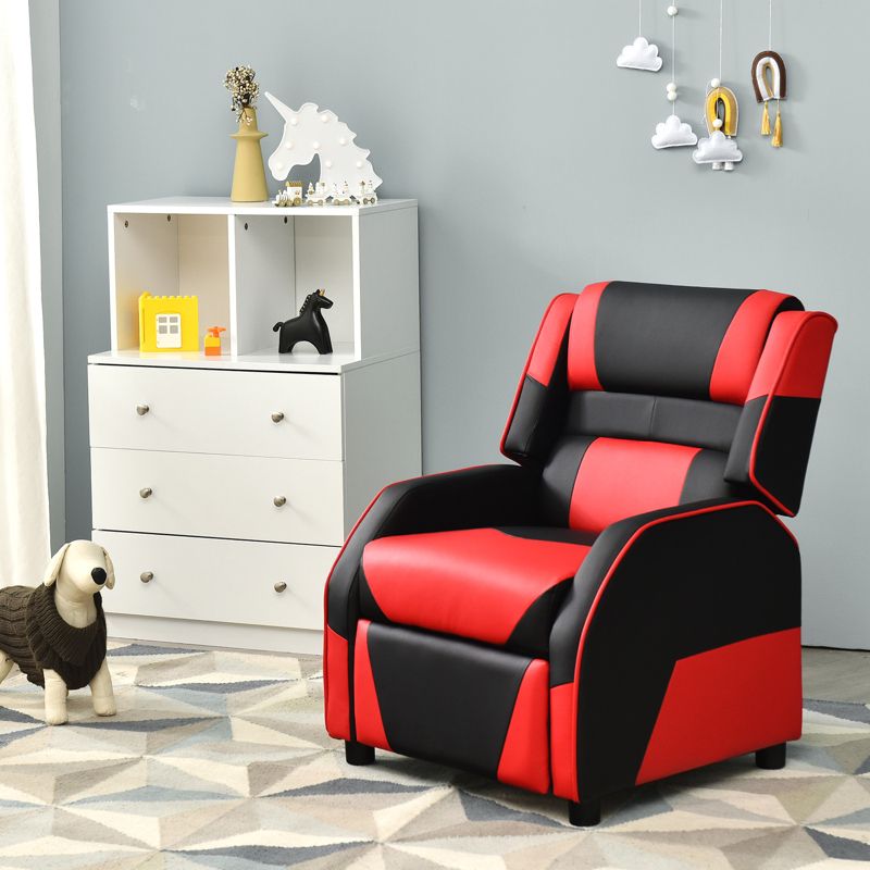 Infans Kids Youth Gaming Sofa Recliner w/Headrest & Footrest PU Leather Red, 2 of 8
