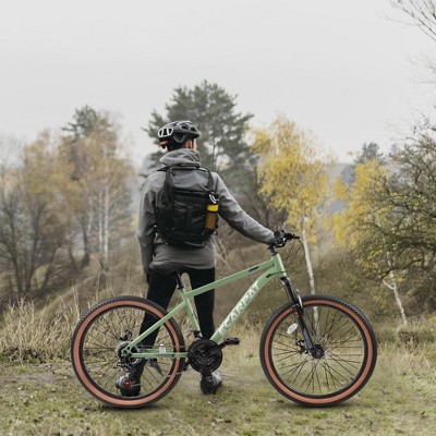 YONWAY Mountain Bike, 21 Speed, Durable High Carbon Steel Frame, Dual Full Suspension, for Men and Women