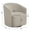 NicBex Modern Swivel Chair with Pocket Coil Seat Cushion, Soft & Durable Upholstery for Living Room, Bedroom, Office Accent - 4 of 4