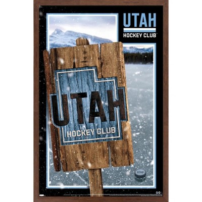 Trends International NHL Utah Hockey Club - Logo 24 Framed Wall Poster Prints