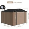 Outdoor Metal Storage Shed Steel Utility Tool House With Lockable Doors & Windows - 2 of 4