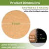 Itopfox High Density Cork Trivets for Hot Dishes, Plates, and Kitchen Countertops, Heat Resistant Round Coaster, Placemats for Hot Pots and Pans - 2 of 4