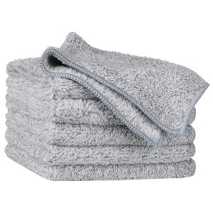 Unique Bargains Housekeeping Microfiber Ultra Soft Absorbent Lint Free Kitchen Towel Gray - 1 of 4