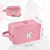 Unique Bargains Travel Personalized Make Up Bag Blue 1 Pc - 3 of 4