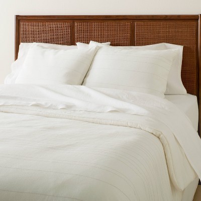 Fine Stripe Comforter Set Sour Cream/Twilight Taupe - Hearth & Hand™ with Magnolia