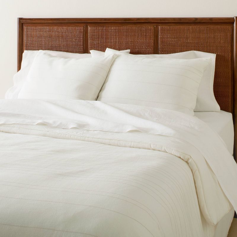 Fine Stripe Comforter Set Sour Cream/Twilight Taupe - Hearth & Hand™ with Magnolia, 1 of 7