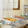 Costway Chafing Dish Buffet Set 2 Packs 9 QT Stainless Steel Chafers with Food Pans - 2 of 4