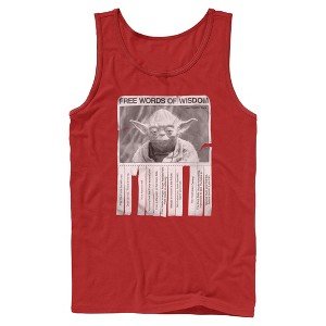 Mens Star Wars Yoda Free Words of Wisdom Tank Top - 1 of 4