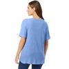 Woman Within Plus Size Waffle Thermal Satin Trim Tee - 3 of 4
