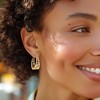 Ross-Simons 18kt Gold Over Sterling Rose Cutout Hoop Earrings - 2 of 3