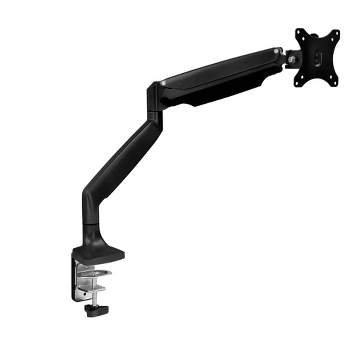 Mount-It! Single Monitor Arm Desk Mount | Gas Spring Monitor Arm | Full Motion Articulating Height Adjustable Fits 21 - 32 in. | Clamp & Grommet Base