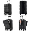 Hardshell Luggage Set,3-Piece Lightweight Suitcases (20"/24"/28") with Spinner Wheels,Cup Holder,20" Front Opening Carry-On with USB Port–Cuddlewood - 3 of 4