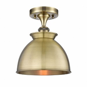 Adirondack - 1 Light Semi-Flush Mount In Art Deco Style-12 Inches Tall and 8.5 Inches Wide - 1 of 1