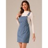 INSPIRE CHIC Women's Adjustable Strap Pinafore Bib Corduroy Overalls Floral Dress - 2 of 4
