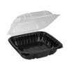 Pactiv Evergreen EarthChoice Vented Dual Color Microwavable Hinged Lid Container, 1-Compartment, 28oz, 7.5x7.5x3, Black/Clear, Plastic, 150/CT - 2 of 4