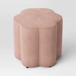 Scallop Upholstered Ottoman - Room Essentials™ - 1 of 4