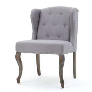 NicBex Linen Accent Chair,Upholstered Living Room Chairs with Button Tufted Backrest,Modern Armless Chair,Accent Chairs for Living Room - 1 of 4