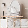 Elongated Toilet Seat, Soft Close Hinge Magnetic Non-Slip Seat Toilet Lid, Quick-Release Funciton American Standard Elongated Toilet Seat - 3 of 4