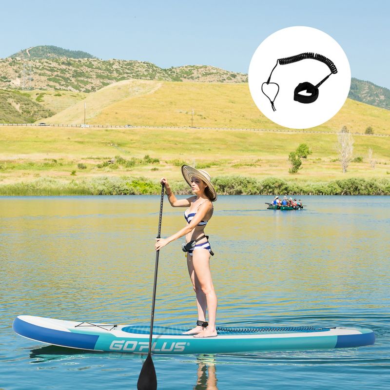 Costway 11ft Inflatable Stand Up Paddle Board 6'' Thick W/ Aluminum Paddle Leash Backpack, 5 of 13