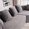 130" Deep Seat Memory Foam Sectional Sofa with 5 Pillows - 2 of 4