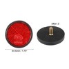 Unique Bargains M6x1.0 Universal Motorcycle Screw Mount Round Warning Reflector Red 2 Pcs - 3 of 4