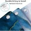 LunaLulinlk Blue and Gold Marble Polyester Shower Curtain - 3 of 4