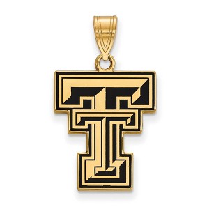 Black Bow Jewelry 14k Yellow Gold Plated Sterling Silver Texas Tech Red Raiders NCAA Large Pendant - 1 of 3