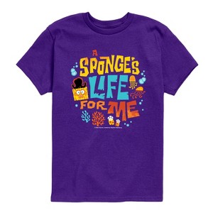 Boys' - Spongebob Squarepants - Spongebob: The Search For Squarepants Sponges Life For Me Short Sleeve Graphic T-Shirt - 1 of 4