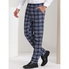 Lars Amadeus Men's Plaid Business Regular Fit Formal Prom Checked Trousers - 2 of 4