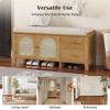 YOOCOZZ  Vintage Shoe Bench with Drawers and Cushion - 3 of 4