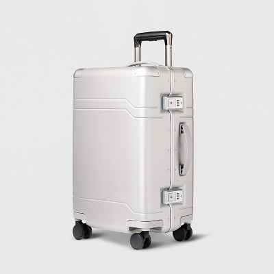 Signature Hardside Trunk Carry On Spinner Suitcase Metallic Silver ...