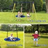 ORRD Indoor/Outdoor Metal Swing Set with Safety Belt – Backyard Playset for Kids - 2 of 4