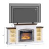 Farmhouse 70'' TV Stand For Tvs Up To 80'' With Electric Fireplace And Adjustable Shelves - 4 of 4