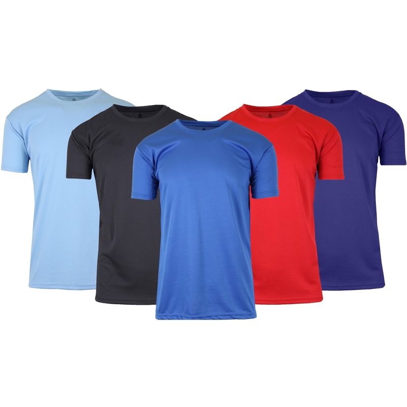 Galaxy By Harvic Men's Short Sleeve Moisture-Wicking Quick Dry Performance Crew Neck Tee- 3 Pack, 2 of 3