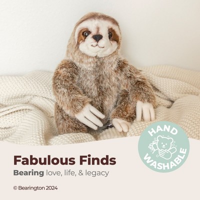 Simon Brown Plush Three-Toed Sloth Stuffed Animal, 10 Inches