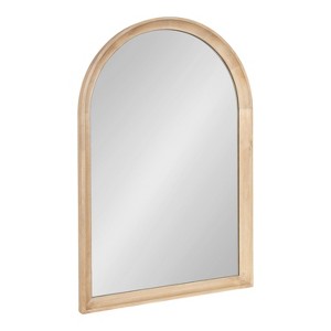 Kate & Laurel All Things Decor 24"X36" Hatherleigh Arch Wood Wall Mirror Natural - 1 of 4