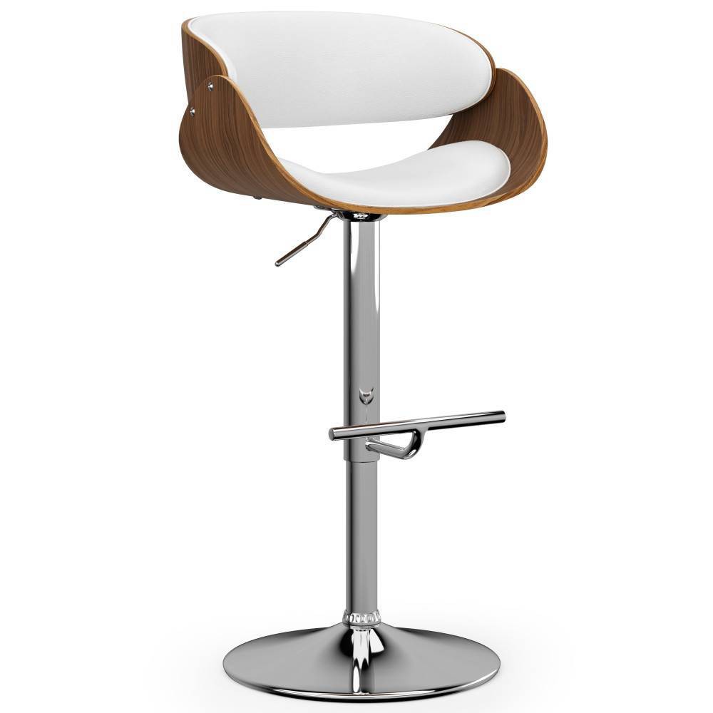 Photos - Chair Gilford Adjustable Swivel Barstool White - WyndenHall