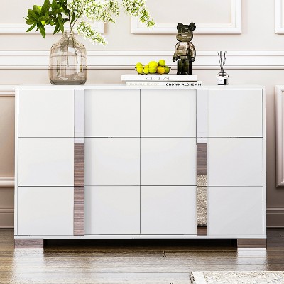 Hommoo Elegant Modern Dresser with 6 Drawers for Bedroom