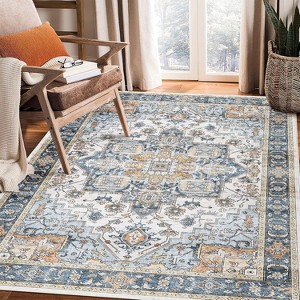 Garvee 10x13FT Washable Area Rug, Ultra-Thin Vintage Rug Printed Carpet, Non Slip Stain Resistant Foldable Mat for Living Room,Bedroom, Dinning Room - 1 of 4