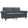 vidaXL Sofa Chair Accent Upholstered Club Armchair for Living Room Velvet - 2 of 4