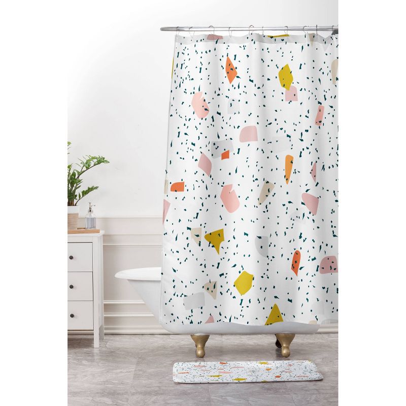 Hello Twiggs Tropical Terrazzo Shower Curtain White - Deny Designs, 4 of 7
