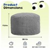 Itopfox Plush Memory Foam Bean Bag Chair with Removable Cover, Side Pocket & Carry Handle for Kids Playroom, Living Room, Bedroom in Grey - 2 of 4