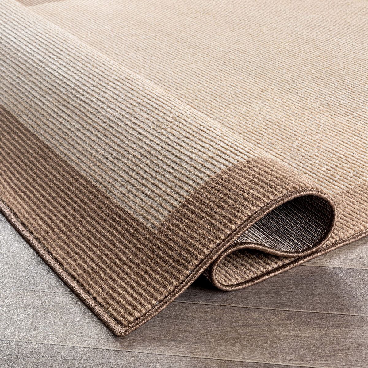 World Rug Gallery Modern Geometric Stripe Bordered Area Rug for Living Room, Bedroom, or Entryway – Low Pile Indoor Rug - thumbnail 6