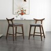 Vynxaria Gray Bar Dining Chairs - Set of 2 for Modern Sophistication - 3 of 4