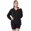 Coolmee Women's Half Zip Quilted Sweatshirts Long Sleeve Pullover Tops Casual Fashion Fall Tops - 3 of 4