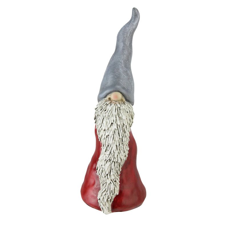 Northlight 8.75” Gray and Red Tall Slender Christmas Gnome Figure, 1 of 4